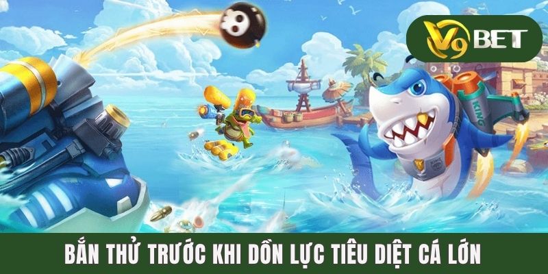 Bắn thử trước khi dồn lực tiêu diệt cá lớn
