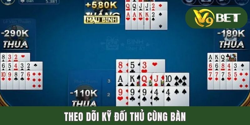 Theo dõi kỹ đối thủ cùng bàn